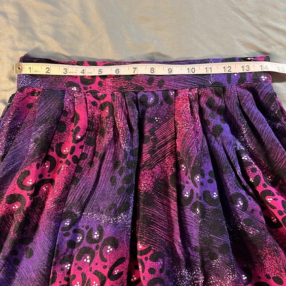 Vintage Animal Print Skirt Kensington Square Pink Purple - Picture 4 of 8